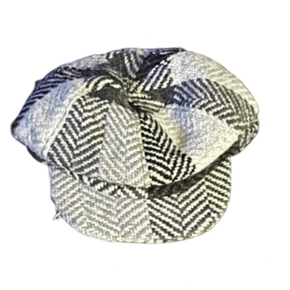 Aran Sweater Market Wool Gray Black Stripes Peaky Blinders Herringbone Cozy Hat